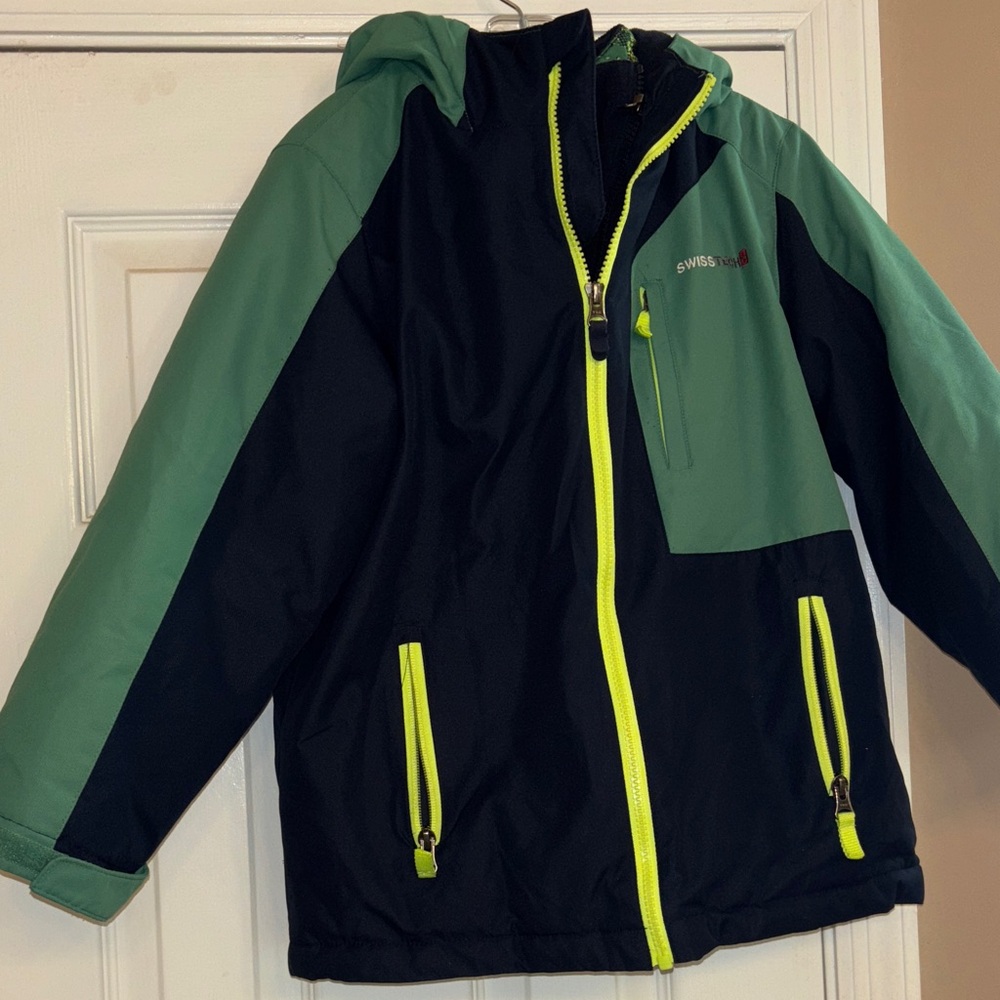 Kids' Green and Blue jacket Small - Picture 2 of 10